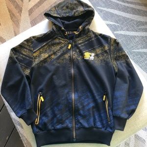 Beautiful European boy hoodie jacket
